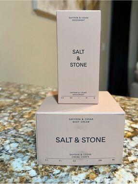 Salt & Stone Saffron & Cedar Body Cream & Deodorant